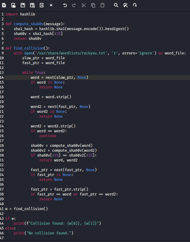 Solved For the following code, I am trying to find a | Chegg.com