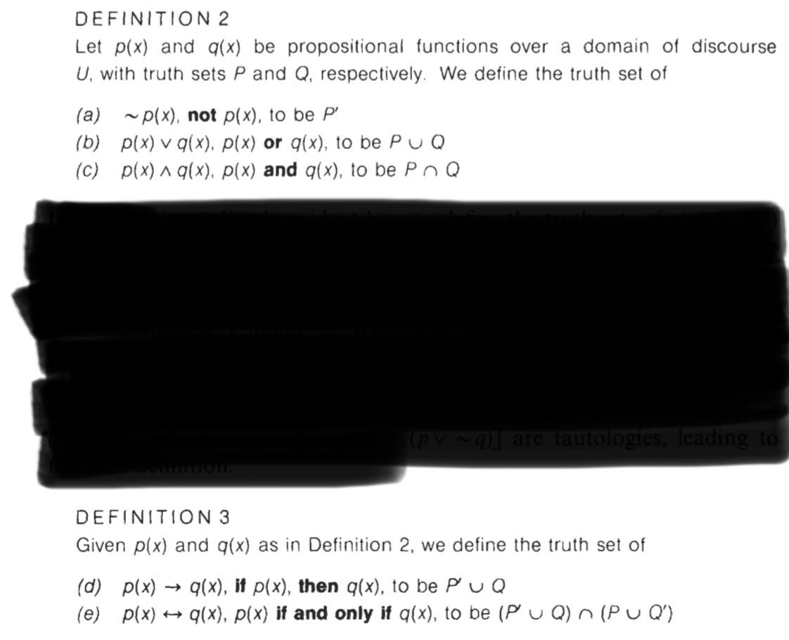 Solved 3 A What Would You Expect To Be The Truth Set O Chegg Com