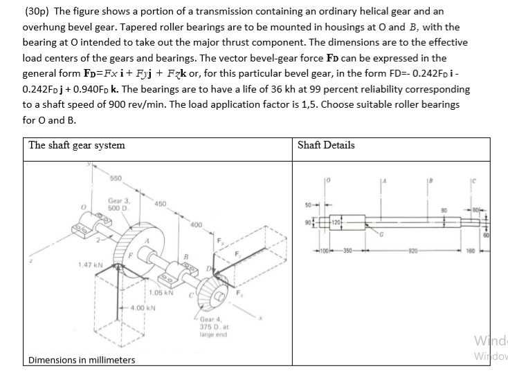 Solved (30p) The figure shows a portion of a transmission