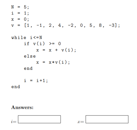 Solved Consider the following lines of MATLAB Code. Give the | Chegg.com