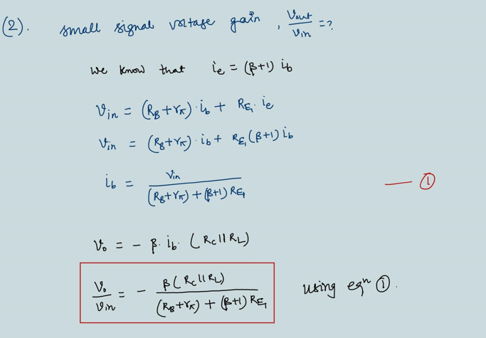 Solved Consider the transistor amplifier shown below where | Chegg.com