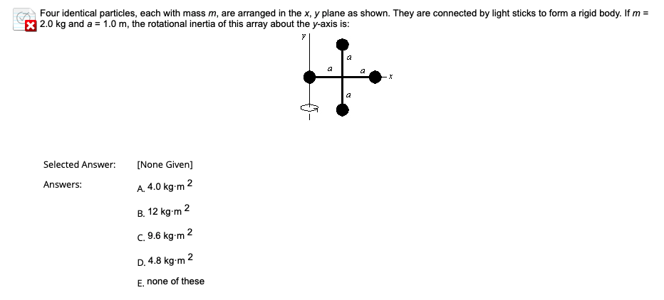 Solved Four Identical Particles, Each With Mass M, Are | Chegg.com