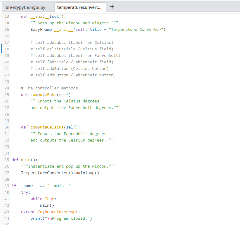 Solved breezypythongui.py temperatureconvert... + | Chegg.com