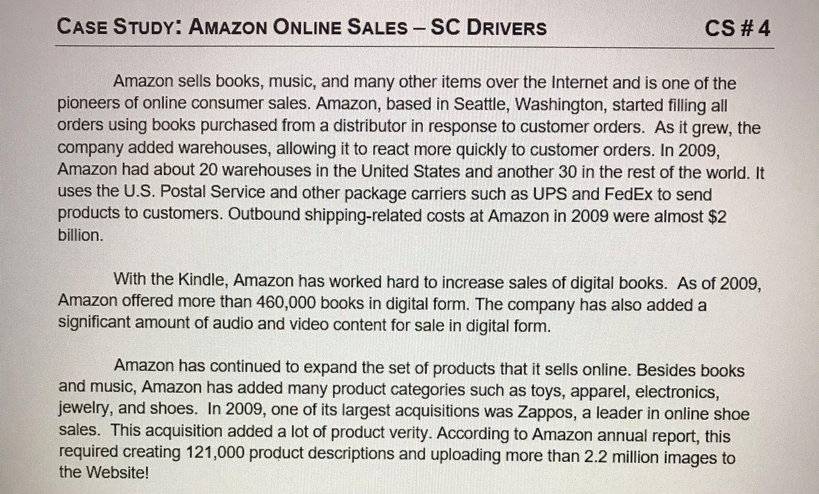 amazon online sales case study