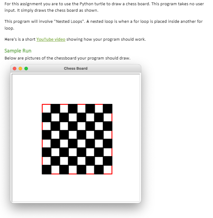 Draw Chess Board in Python Using Turtle