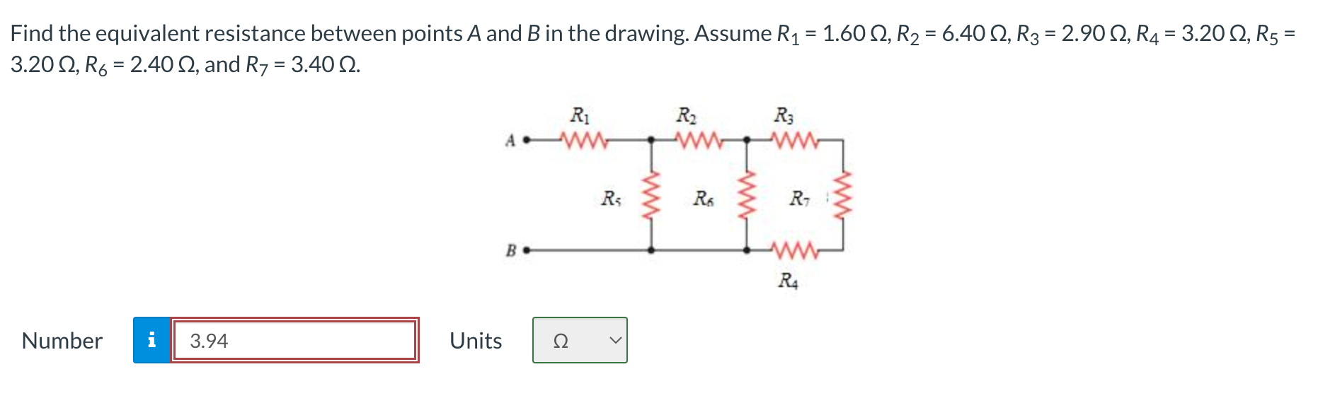 Solved Find The Equivalent Resistance Between Points A And B | Chegg.com