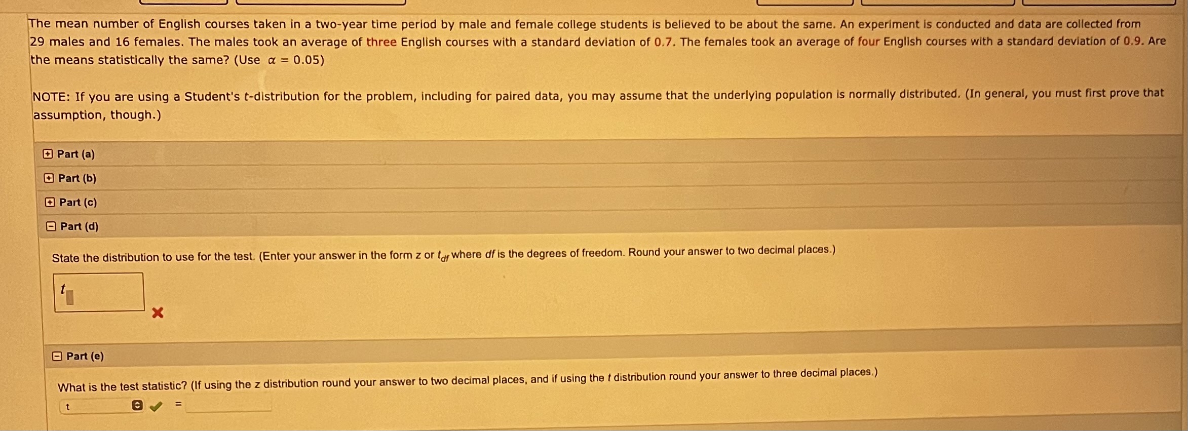 Solved the means statistically the same? (Use