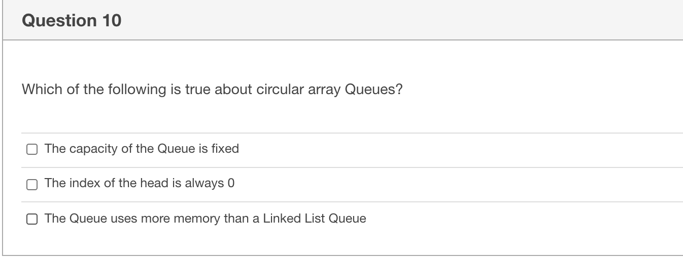 Solved Question 8 If a Stack is implemented with an array, | Chegg.com