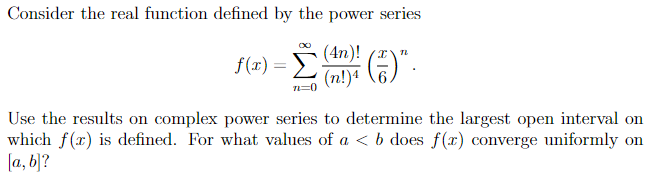 Solved Consider the real function defined by the power | Chegg.com