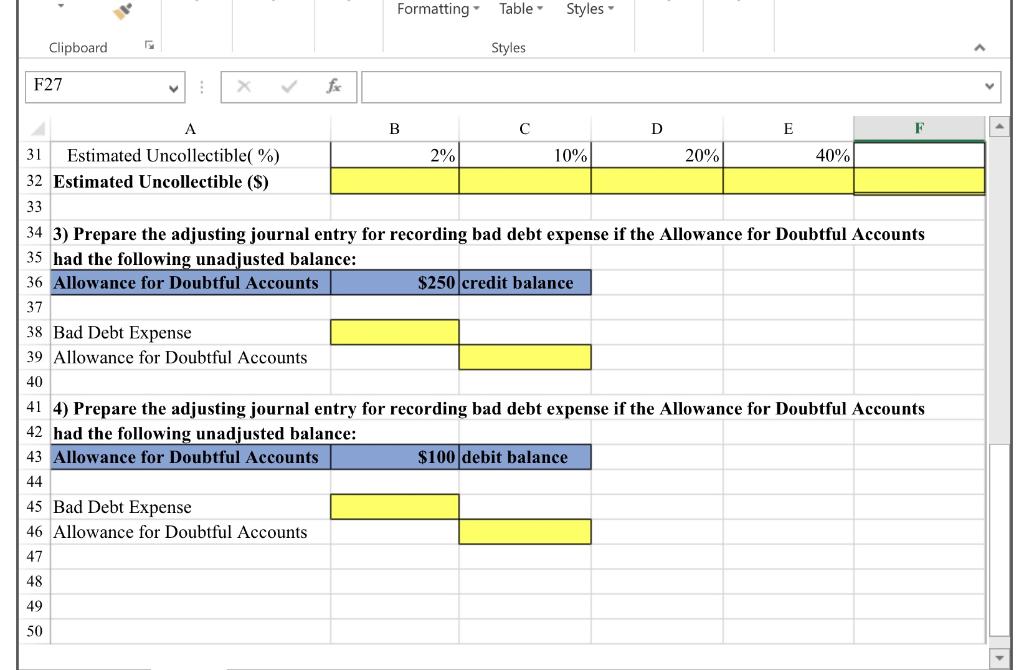 Solved 1. Prepare An Aging Of Accounts Receivable And | Chegg.com