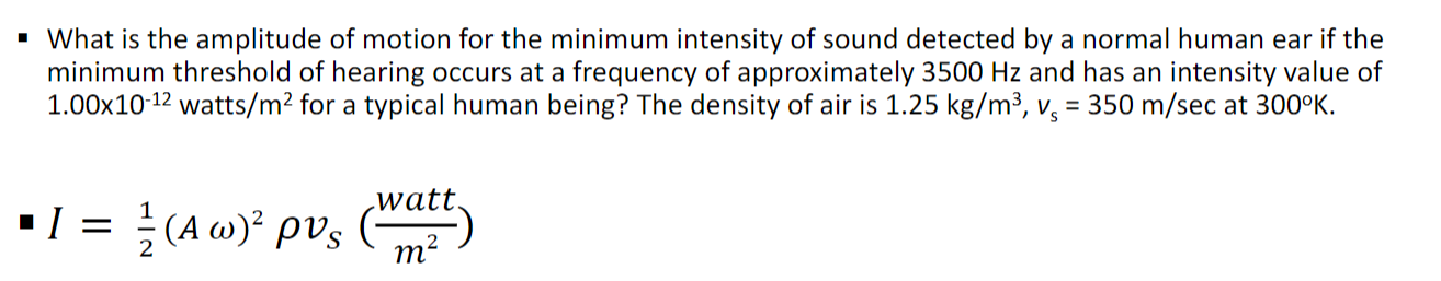 Solved • What is the amplitude of motion for the minimum | Chegg.com