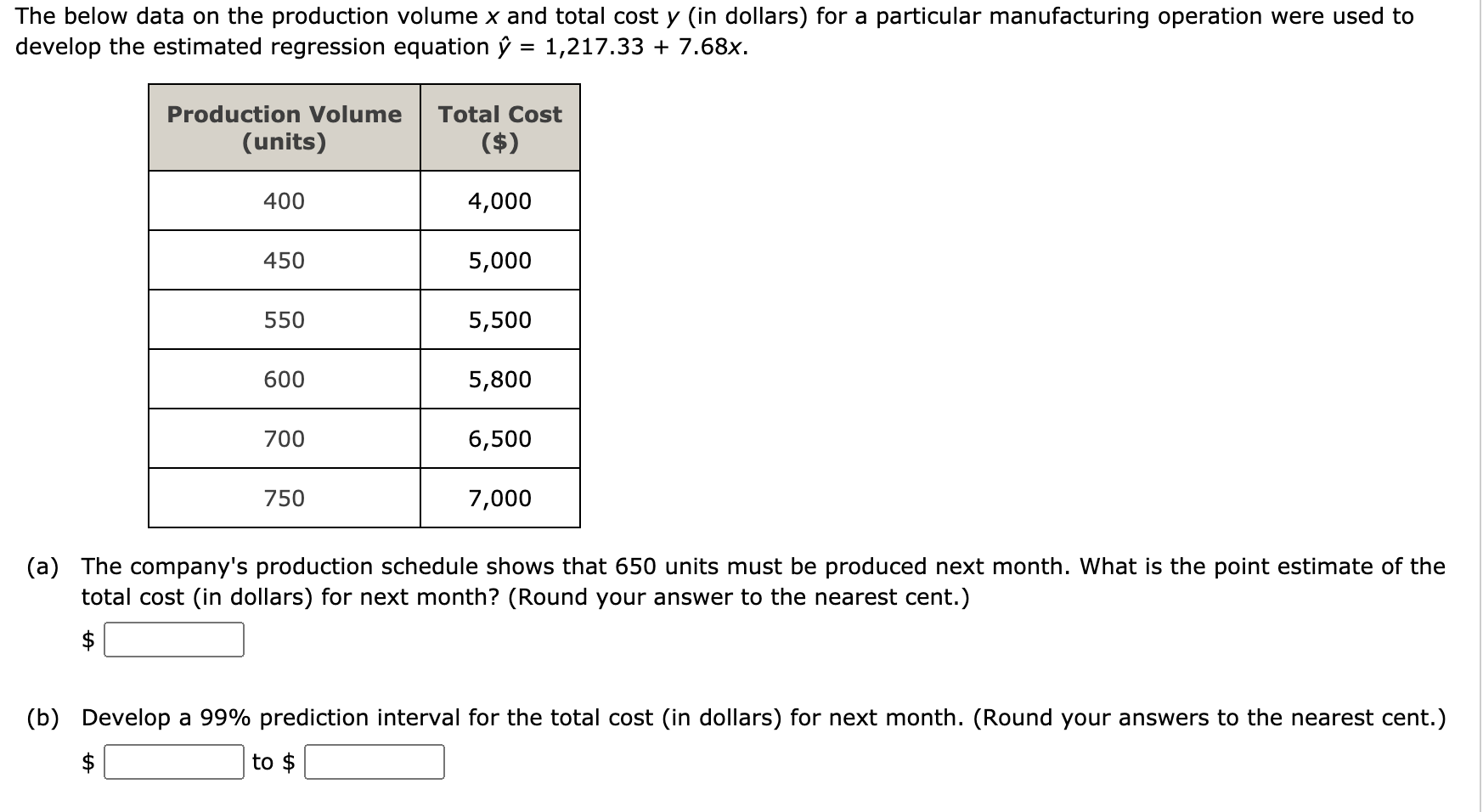 solved-the-below-data-on-the-production-volume-x-and-total-chegg