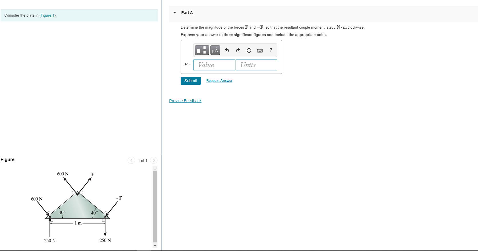 Solved Part A Consider the plate in (Figure 1). Determine | Chegg.com