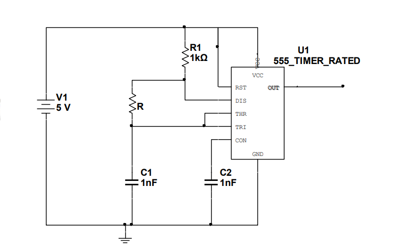 Solved (NE555 in LTSpice) Construct the square wave | Chegg.com