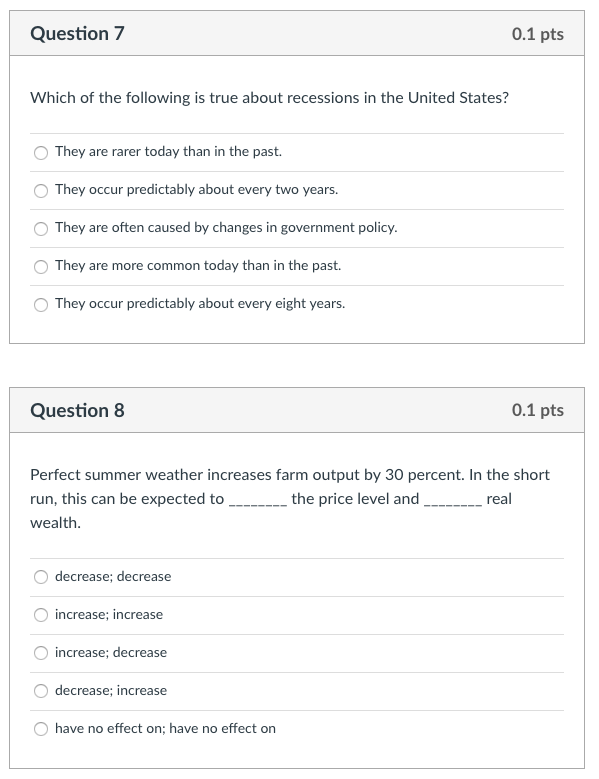 Solved Question 7 0.1 pts Which of the following is true | Chegg.com