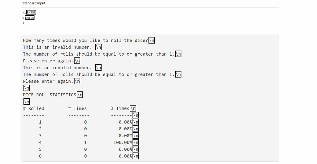 Simulate a Dice Roll With C Code