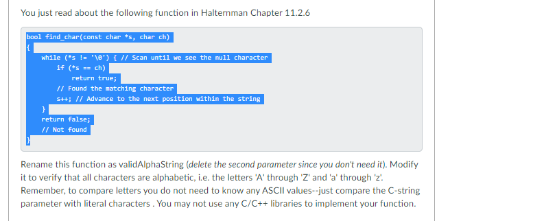 Solved You Just Read About The Following Function In | Chegg.com