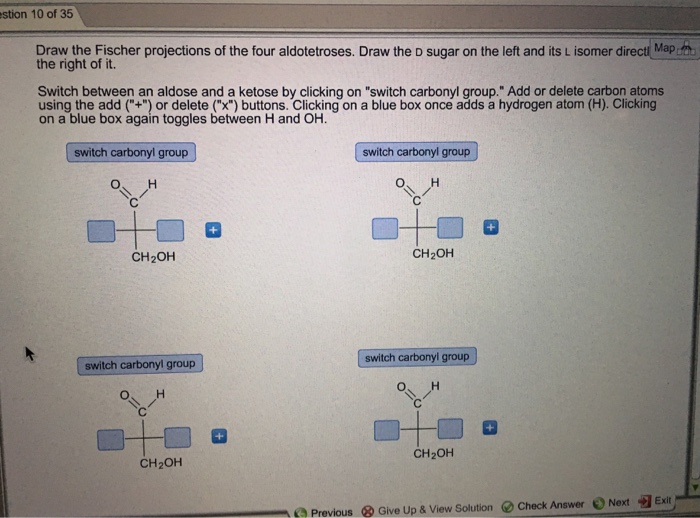 Solved Draw the of the Fischer projections of four