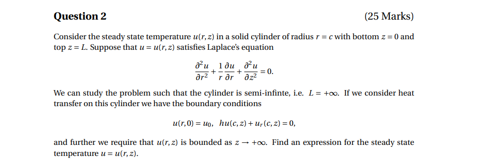 Solved Question 2 (25 Marks) Consider the steady state | Chegg.com