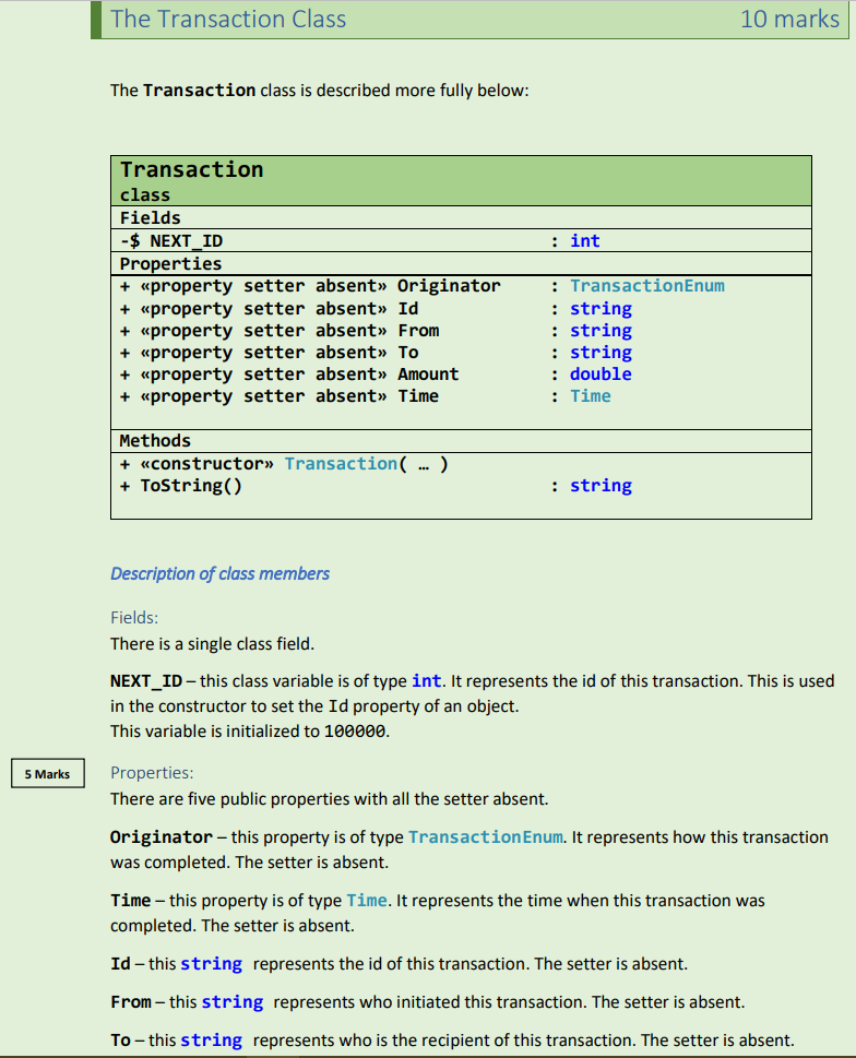 Solved Programming ∥− Transactions Management System A | Chegg.com