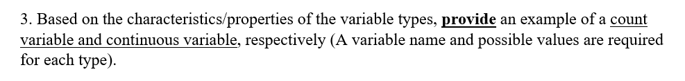 Solved 3. Based on the characteristics/properties of the | Chegg.com