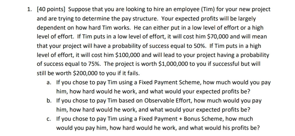 Solved Suppose that you are looking to hire an employee | Chegg.com