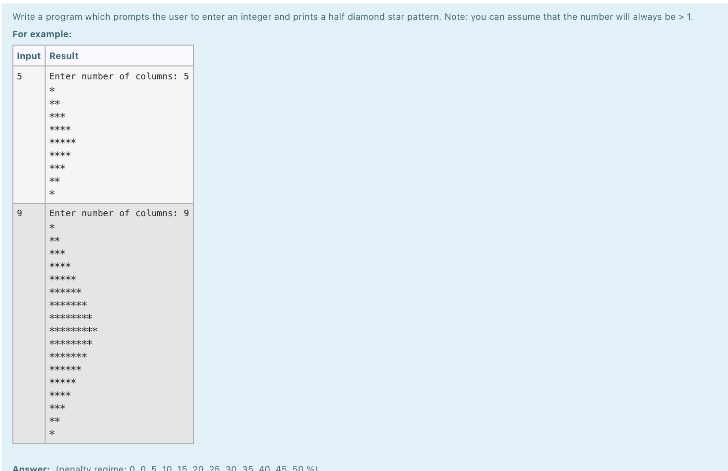 Solved Write a program which prompts the user to enter an | Chegg.com