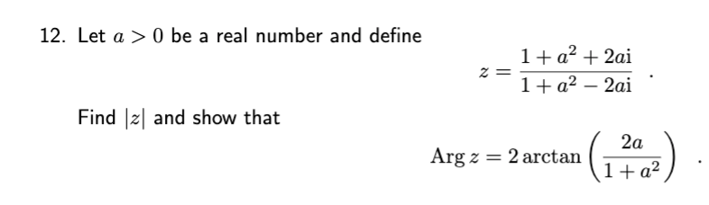 Solved 5 Use De Moivres Theorem To Prove That Z 2890