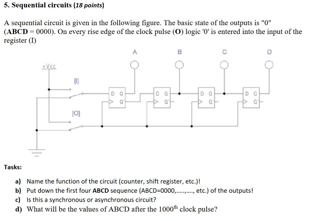 Solved A Sequential Circuit Is Given In The Following | Chegg.com