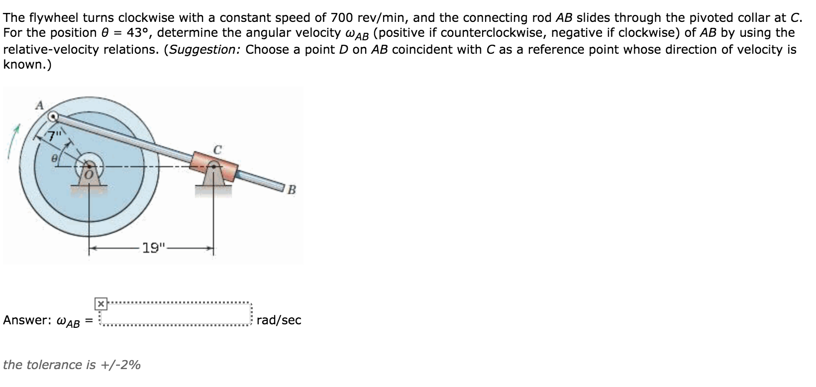 Solved The flywheel turns clockwise with a constant speed of