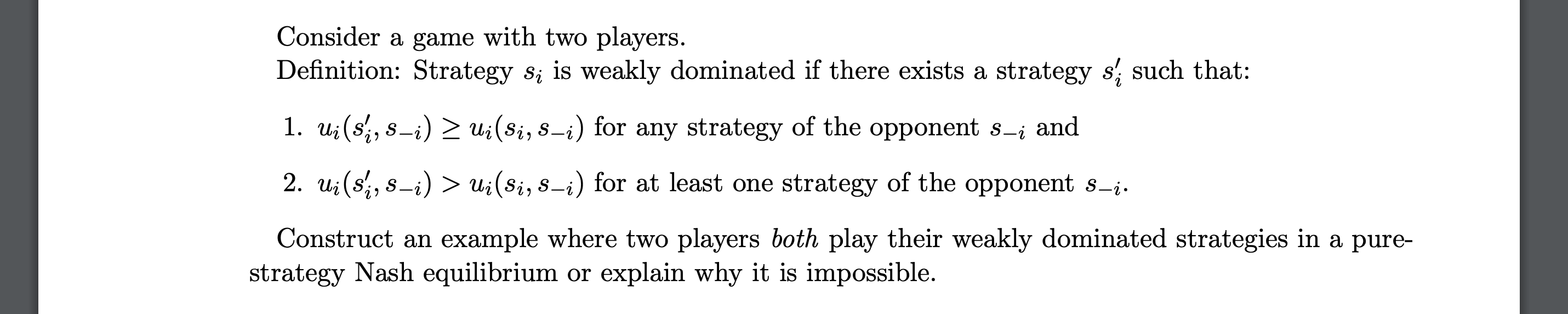 Solved Problem 1 Consider a game between three players, | Chegg.com