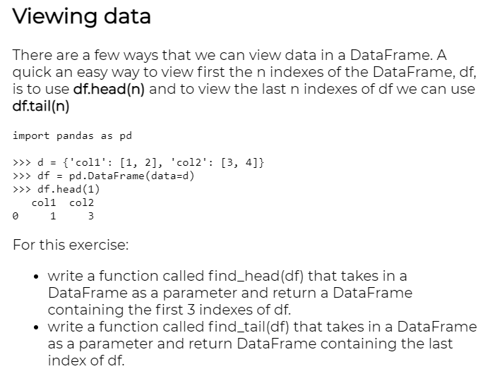 Solved Viewing data There are a few ways that we can view | Chegg.com