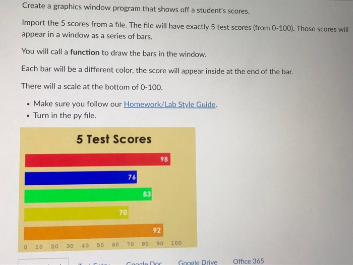 Solved I need help with this python 3.6 graphics problem. | Chegg.com