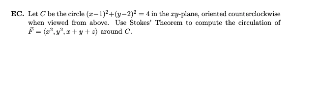 Solved EC. Let C Be The Circle (x-1)2+(y-2)2 = 4 In The | Chegg.com