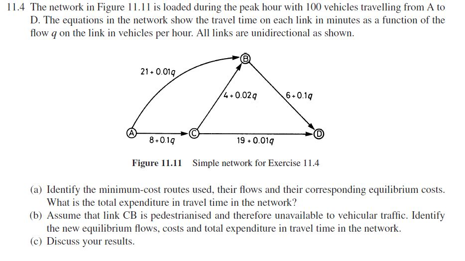 11.4 The network in Figure 11.11 is loaded during the | Chegg.com