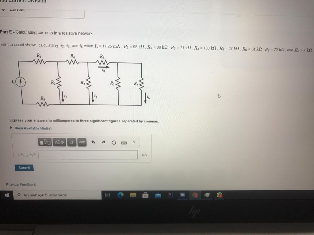 Solved For The Circuit Shown, Calculate I2, I3, I6, And Is, 42% OFF