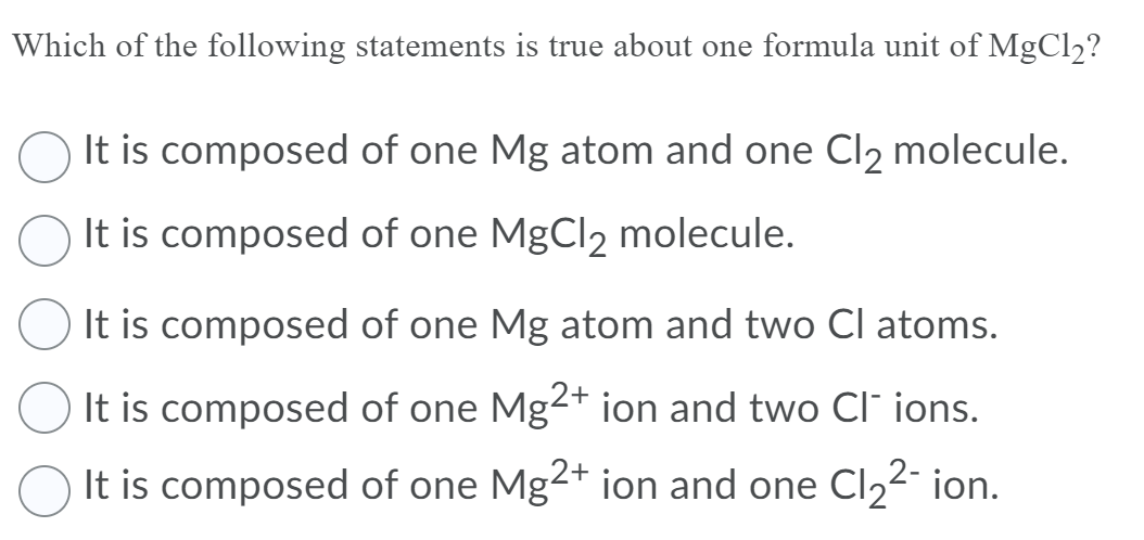 Solved Which Of The Following Statements Is True About One 