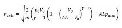 Solved Use the following equation for the exit speed of the | Chegg.com