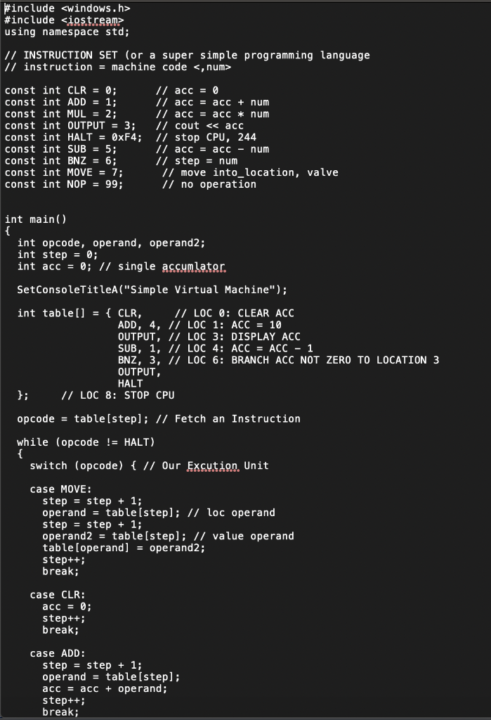 TABLE 4.3 A Program to Add Two Numbers Hex Address | Chegg.com