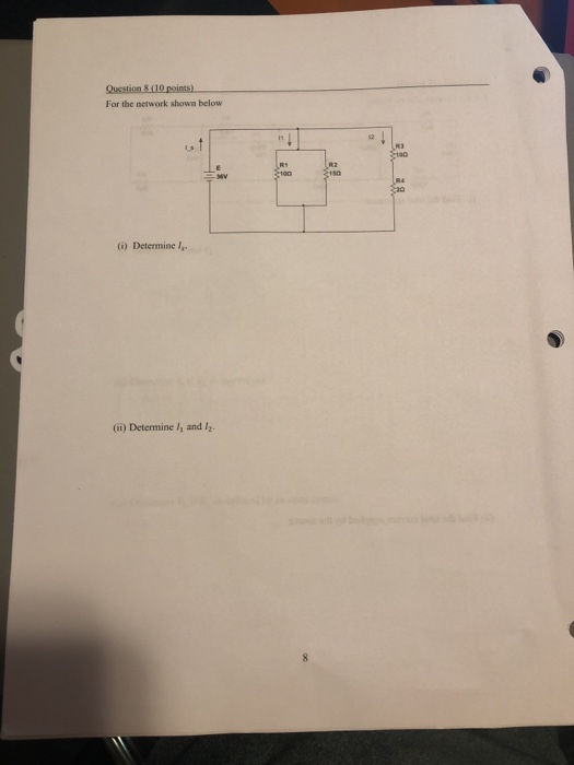 Solved For The Network Shown Below 0 Determine I Ii Chegg Solved For The Network Shown Below 0 Determine I Ii Chegg