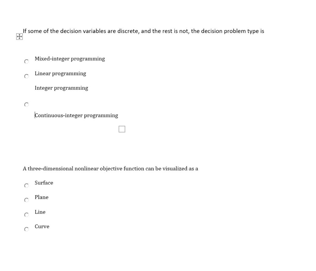Solved If some of the decision variables are discrete, and | Chegg.com