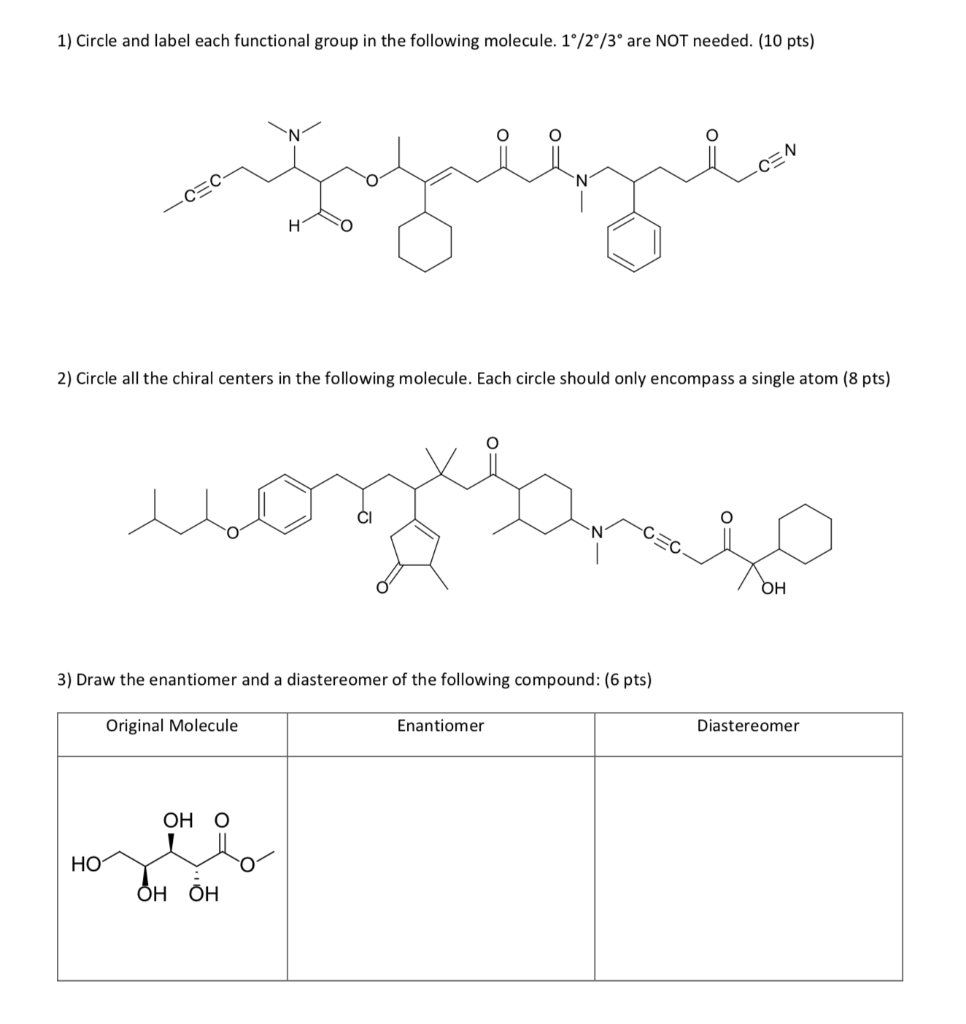 Solved Circle and label each functional group in the | Chegg.com
