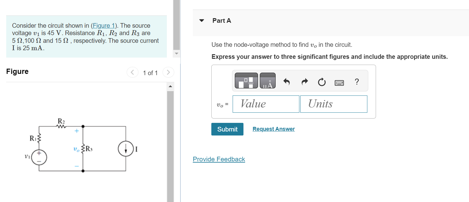 Solved Part A Consider The Circuit Shown In (Figure 1). The | Chegg.com