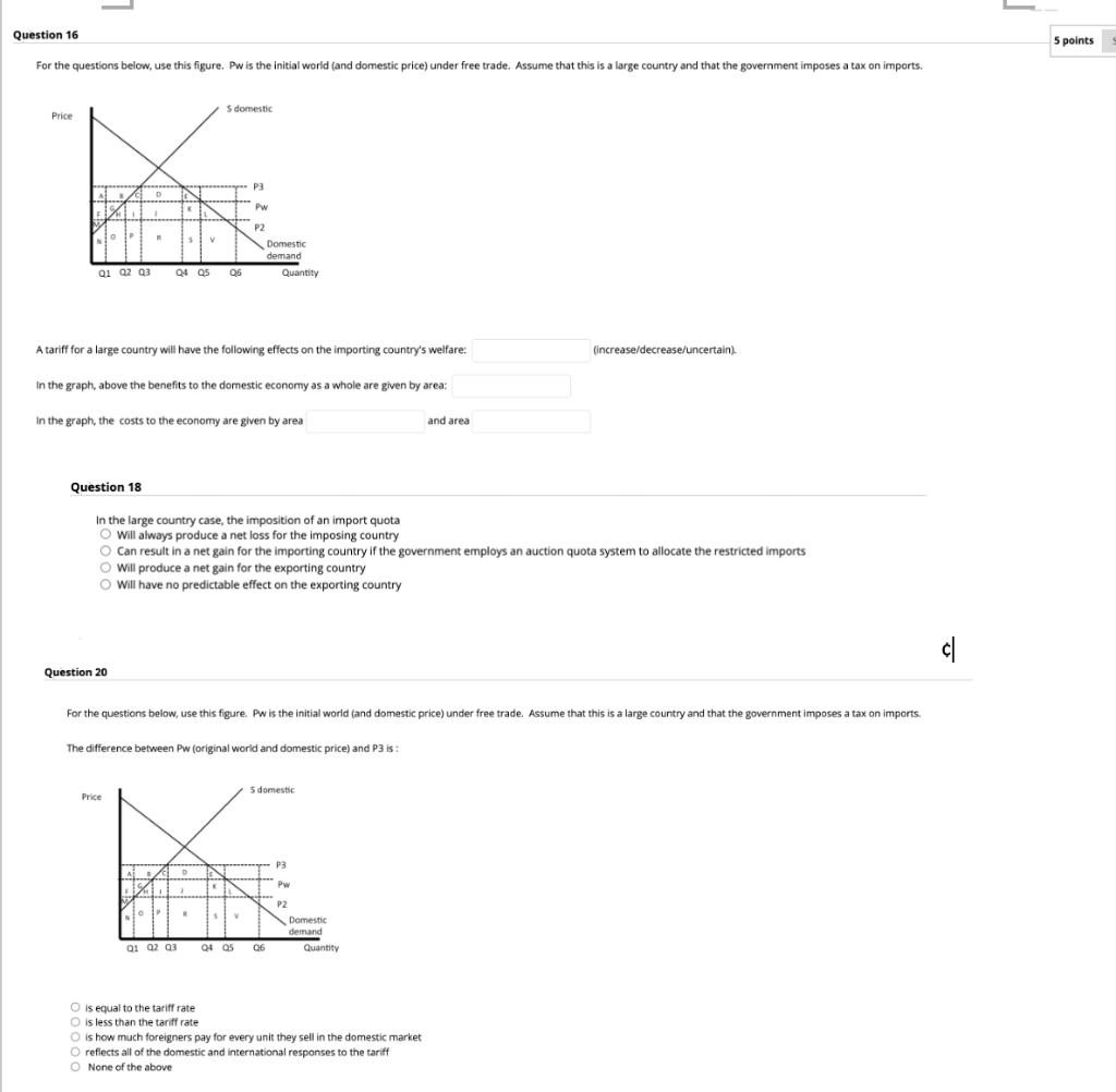 Solved L Question 16 5 points For the questions below, use | Chegg.com