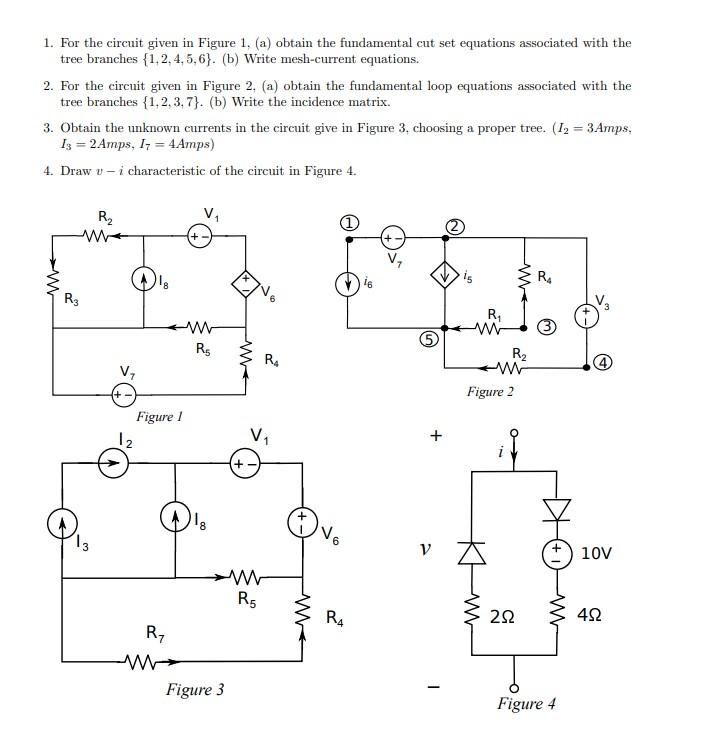 Solved 1. For the circuit given in Figure 1, (a) obtain the | Chegg.com