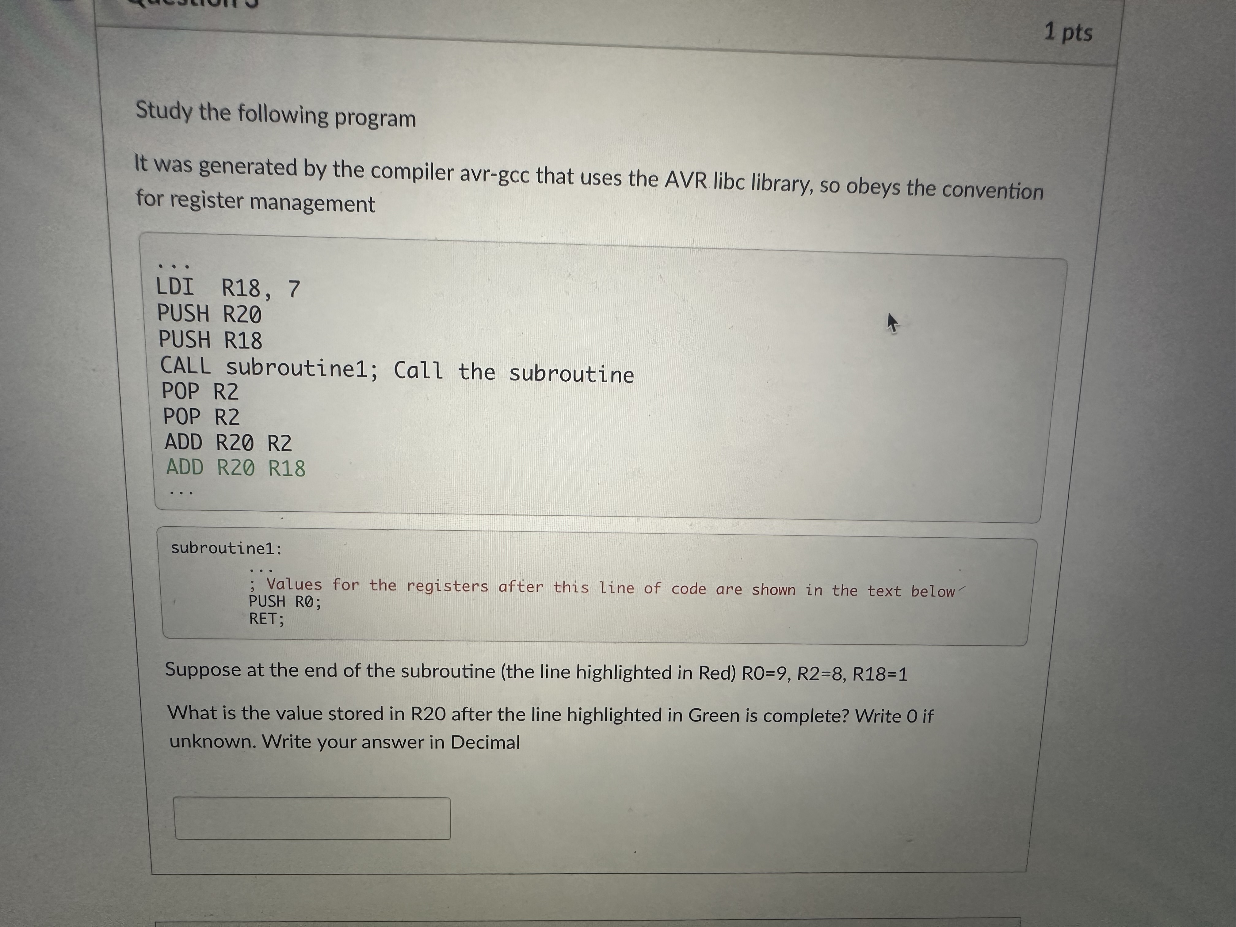 Solved Study the following program It was generated by the | Chegg.com