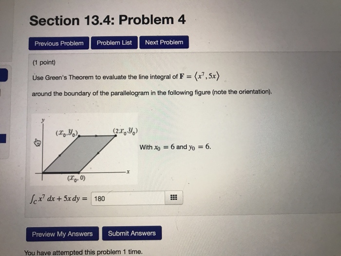 Solved Section 13.4: Problem 4 Previous Problem Problem List | Chegg.com