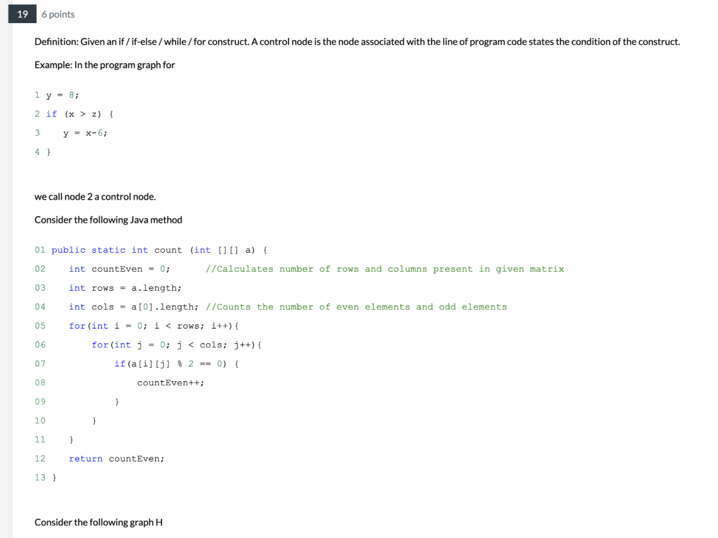 Solved 6 points Definition: Given an if / if-else / while / | Chegg.com