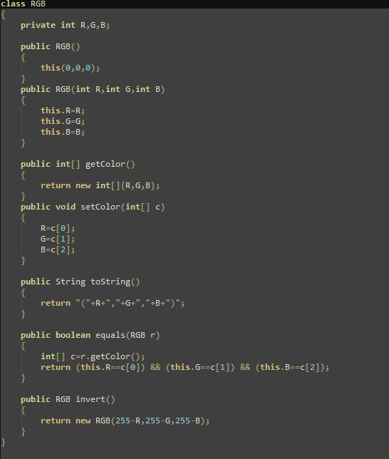 Solved Jsing the RGB class on blackboard we are going to | Chegg.com