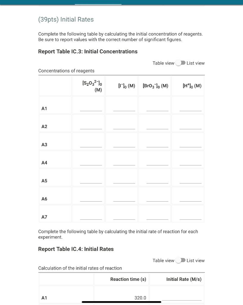 Refer to the volumes in Table IC.1 when preparing the | Chegg.com